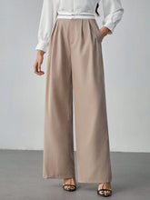 Tall Contrast Color Pocket Casual Suit Wide-Leg Pants